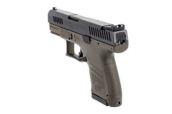 P-10 Sub-Compact 9mm 12+1 Round Pistol from CZ in OD Green features 3-dot luminescent sights
